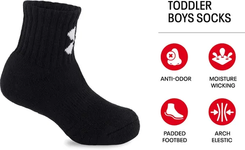 Miniatura 2 de Under Armour Boys' Multi Pack Quarter Sock