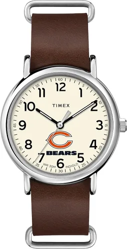 Miniatura 23 de Correa de cuero de cuarzo NFL Weekender de 1.575 in para hombre