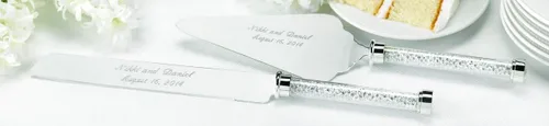 Miniatura 2 de Hortense B. Hewitt Accesorios de boda Juego de cuchillos y servidores, cuentas brillantes