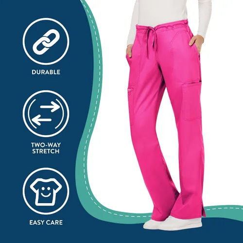 Miniatura 4 de Cherokee - Pantalones quirúrgicos elásticos Workwear Revolution WW120 para mujer, suaves y con cordón ajustable