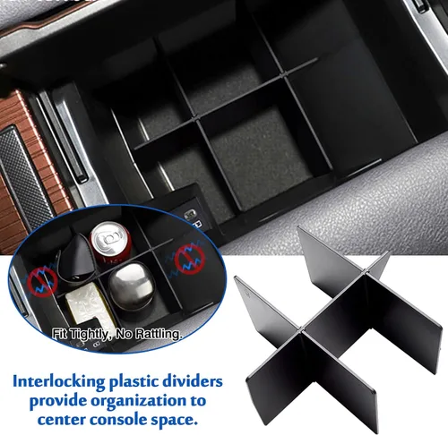 Miniatura 7 de Karltys Organizador de consola central para 2021-2026 Toyota Sienna, divisor de consola central, caja divisora de apoyabrazos, bandeja, accesorios