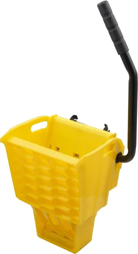 Miniatura 8 de Carlisle FoodService Products Omnifit - Cubo para trapeador con escurridor de prensa lateral e inserto de agua sucia para limpieza de pisos, Amarillo