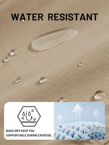 Miniatura 30 de TACVASEN Pantalones tácticos ligeros para senderismo, impermeables, de secado rápido, para trabajo, lluvia, exteriores, 8 bolsillos