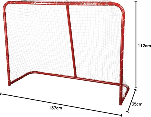 Miniatura 8 de Franklin Sports Red juvenil de hockey callejero - Portería de hockey de acero para interiores y exteriores para niños Roller Street - 54 pulgadas