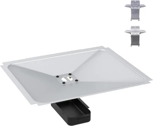 Miniatura 7 de Taza de grasa universal para parrillas Char-Broil Kenmore al aire libre y otras parrillas similares, taza recogedora de grasa con soporte y paquete