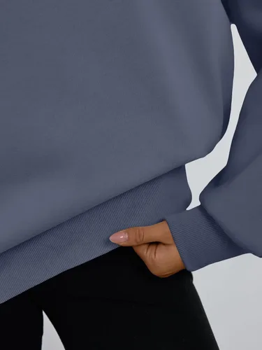 Miniatura 5 de Trendy Queen - Sudaderas para mujer, sudaderas con capucha de gran tamaño, cuello redondo, suéteres cómodos para otoño e invierno, ropa a la moda