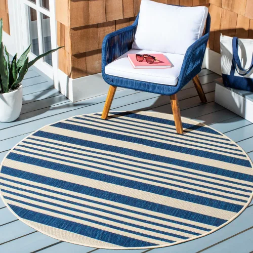 Miniatura 44 de SAFAVIEH Courtyard Collection - Alfombra decorativa, 2.3 x 5 pies, beige y verde oscuro, para interior/exterior, resistente a la intemperie