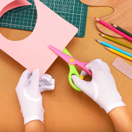 Miniatura 6 de SATINIOR 6 pares de guantes de disfraz blancos para niños, guantes formales de ópera para niños, desfiles, espectáculos de escenario, recuerdos