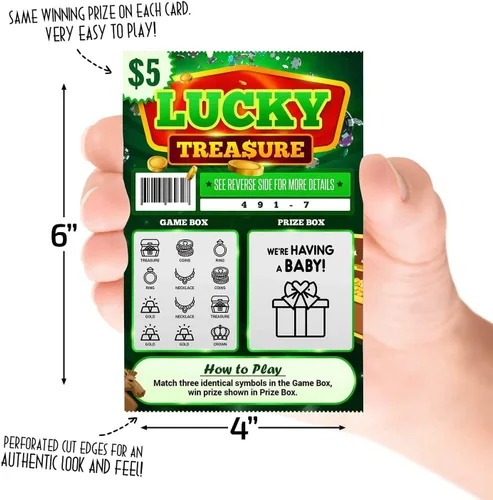 Miniatura 2 de Paquete de 6 boletos para raspar lotería de embarazo Aspecto auténtico 4 x 6 Ideal para anuncios de bebé Perfecto para anuncio de embarazo