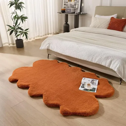 Miniatura 12 de Alfombra de piel sintética de oveja esponjosa y peluda de 1700GSM, alfombra extra suave de piel sintética, alfombra de pelo esponjoso y peludo