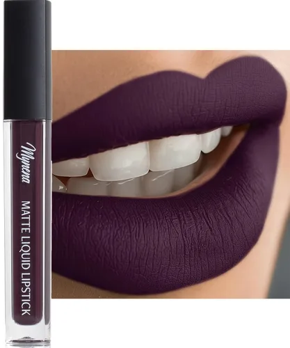 Miniatura 13 de Mynena Lápiz labial líquido mate rosa claro fresco Comodidad duradera A prueba de manchas resistente a transferencias Cobertura completa que