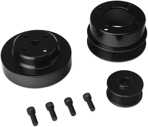Miniatura 4 de Poleas de tracción inferior; Negro (finales 01-04 Mustang GT)