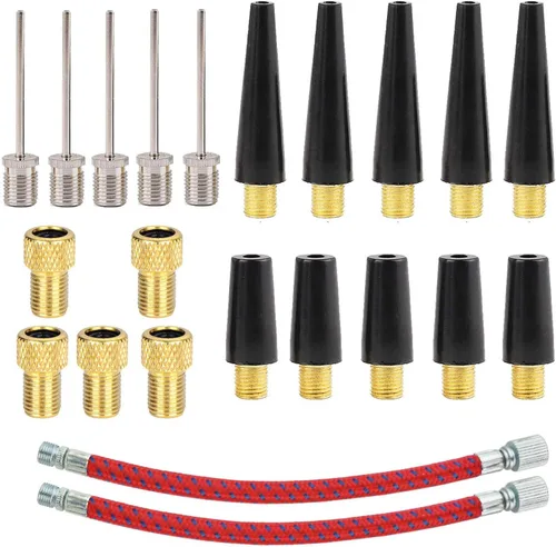 Kit de inflador de aguja de bola de bomba de 22 piezas, adaptador de bomba de aguja, kit de inflador de adaptador de boquilla de aguja