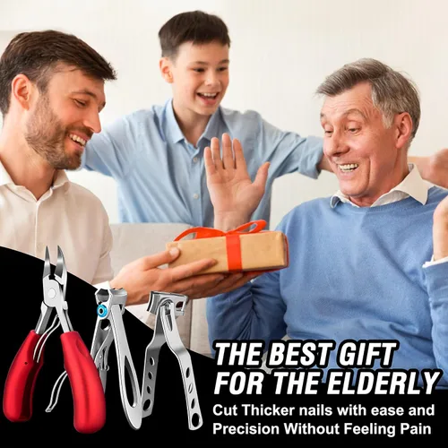Miniatura 7 de Cortaúñas Podológicos para Personas Mayores con Uñas Gruesas de los Pies, Kit de Herramientas Profesionales de Pedicura, Cortaúñas para Adultos