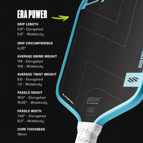 Miniatura 3 de Selkirk Sport SLK ERA Power Pickleball Paddle Cara híbrida de fibra de carbono y fibra de vidrio para potencia, giro y control Núcleo de fusión