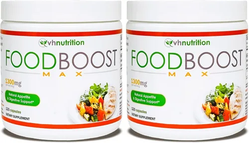 Miniatura 8 de VH Nutrition FoodBoost MAX 1300 mg Estimulante del apetito* Píldoras de aumento de peso* para hombres y mujeres Formulado con genciana, cúrcuma