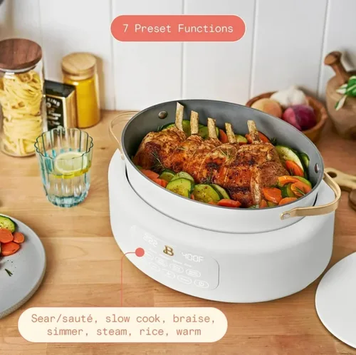 Miniatura 2 de 10 en 1 6 cuartos de galón eléctrico multi-cocina blanco glaseado por Drew Barrymore