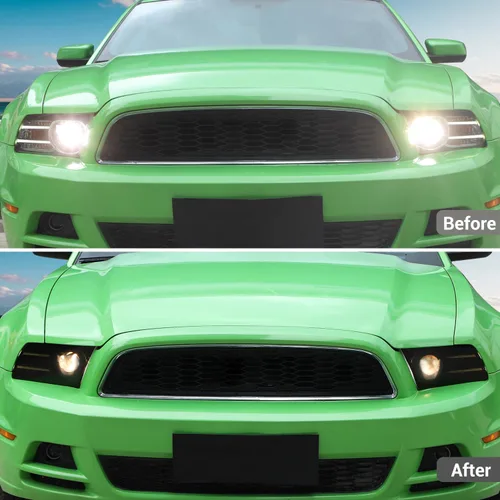 Miniatura 2 de Funda para lámpara de faros delanteros Mustang, accesorios exteriores compatibles con Ford Mustang 2010-2014, negro ahumado, 2