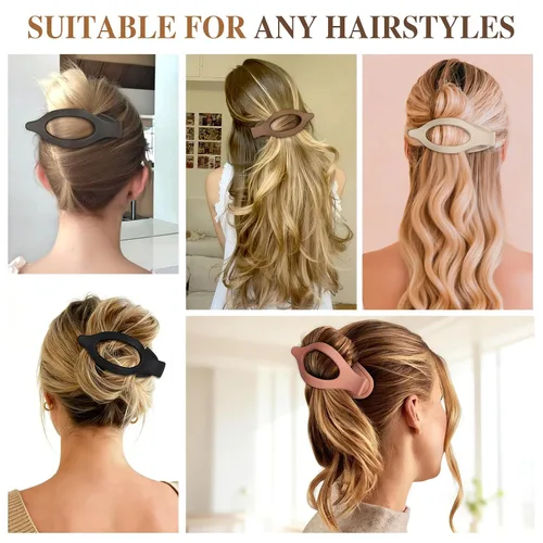 Miniatura 8 de Sisiaipu 10 pinzas planas para el cabello para mujer, pinzas de concordia francesa para cabello grueso y fino, pasadores con pico de pato