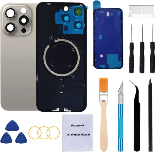 Miniatura 40 de Reemplazo de cristal trasero OEM para iPhone Xs de 5.8 pulgadas con kit de herramientas de reparación y adhesivo preinstalado (Oro)