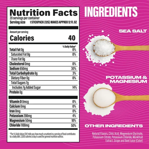 Miniatura 2 de BUBS Naturals - Paquetes de polvo de electrolitos hidratados o troquelados para una rápida absorción Polvo de electrolito premium de 2000 mg