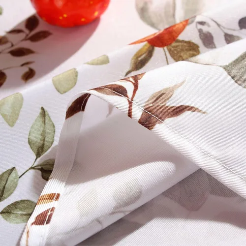 Miniatura 4 de Mantel rectangular con estampado de calabaza en acuarela de otoño, mantel rectangular de poliéster para otoño, resistente al agua, sin arrugas