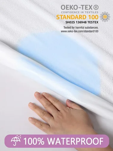 Miniatura 3 de Protector de colchón individual XL para dormitorios universitarios, funda impermeable para cama de hospital, tamaño individual extra largo