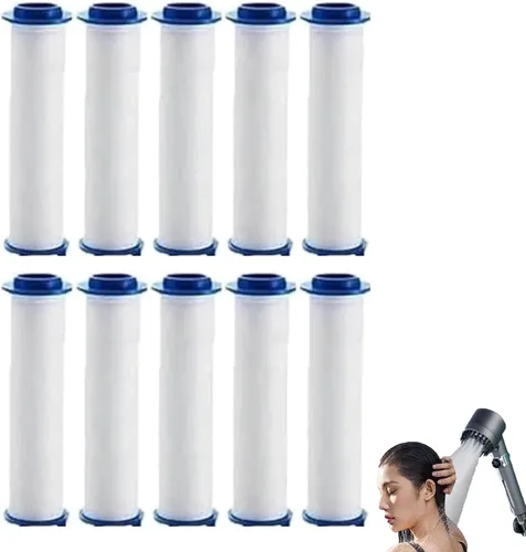 10/20 filtros de cabezal de ducha, cartucho de filtro de algodón PP, filtro de cabezal de ducha iónico, filtros de repuesto universales para