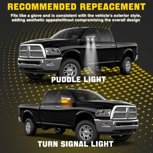 Miniatura 2 de Bombilla LED para espejo lateral, bombilla de señal de giro, cubierta de lente para Dodge Ram 1500 2009-2011 2012 2013 2014 2015 2016 2017 2018 Ram