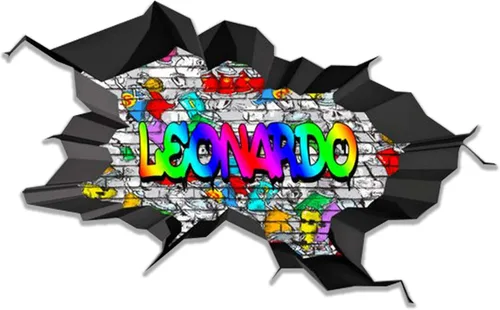 Miniatura 13 de Calcomanía de pared con nombre personalizado, graffiti 3D Arte personalizado calcomanía decorativa de vinilo Removible Despegar y pegar