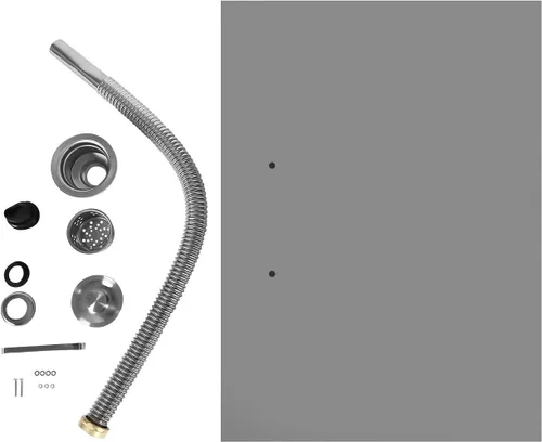 Miniatura 8 de PanDair - Cofre de hielo de acero inoxidable con tapa con bisagras, para interiores y exteriores, incluye tubo de drenaje y tapón de drenaje
