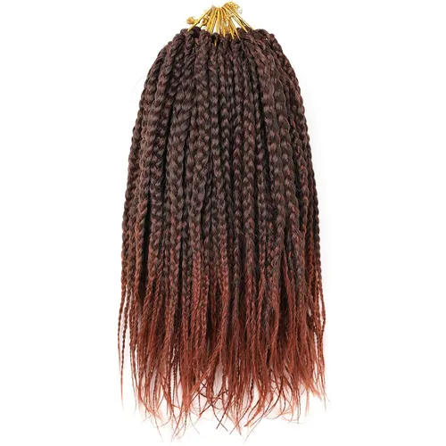 Miniatura 24 de XTREND 10 Pulgadas 6 Paquetes Trenzas de Caja de Ganchillo Cabello Pre-anudado Sin Nudos Bobo Trenzas de Caja 3X Extensiones de Cabello Trenzado 1b#