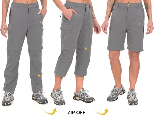 Miniatura 2 de Little Donkey Andy. Pantalones convertibles para mujer, elásticos, con cremallera y de secado rápido, para senderismo