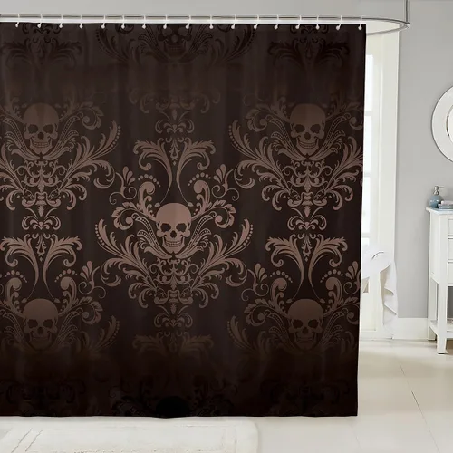 Miniatura 35 de Erosebridal Cortina de ducha para decoración de baño, con estampado de leones y rosas, para niños, adolescentes, niños, niñas, habitación del hogar