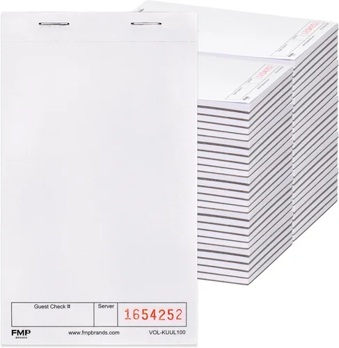 Miniatura 8 de FMP Brands Paquete de 10 blocs de cheques de invitados, bloc de notas de servidor para camarera, bloc de notas de servidor para camarera, bloc