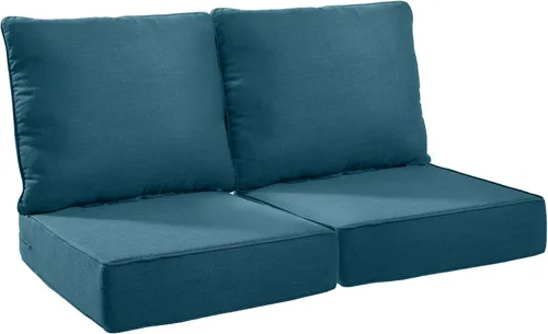 Miniatura 152 de Rilyson Cojines de patio para muebles de exterior, 22 x 24 pulgadas, respaldo alto y asiento profundo, cojín de exterior para sillas de patio, sofá