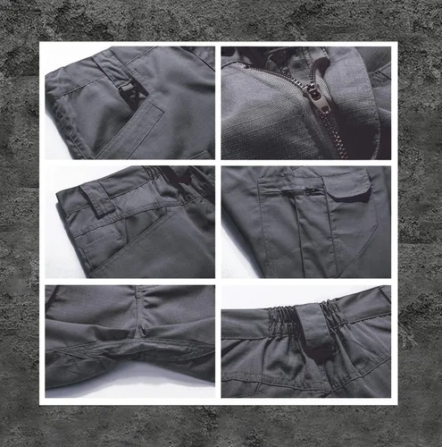Miniatura 3 de Tactical Cargo Short Men Workout Urban Casual Shorts Outdoor Hiking Fishing Muti-Pocket Short (No Belt)