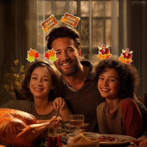 Miniatura 6 de KatchOn, Diademas de Acción de Gracias, paquete de 18 Diademas de pavo para fiestas de Acción de Gracias Decoraciones de Acción de Gracias