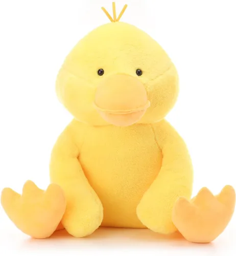 Miniatura 10 de Juguetes de Cordero de Albaricoque de Peluche de Pato de Terciopelo Blanco con Pata Fina, Animal de Peluche Suave y Abrazable Perfecto para Niños