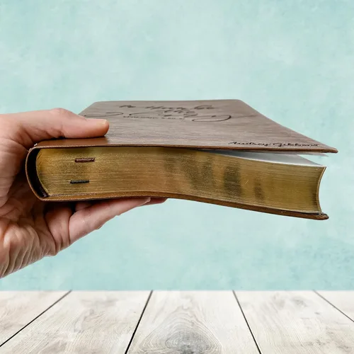 Miniatura 4 de JOY CREATIVE Biblia de referencia de impresión grande NASB Personalizado con nombre Diseño personalizado con letras a mano y grabado con láser