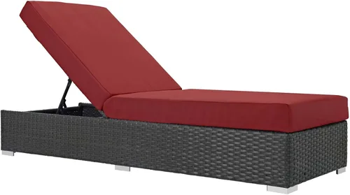 Miniatura 11 de Modway Sojourn - Tumbona doble de mimbre para patio al aire libre, color beige chocolate