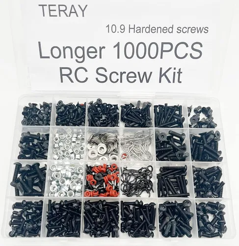 Miniatura 2 de Juego de tornillos universales RC de 1000 piezas, juego surtido de tornillos, sujetadores de hardware para Traxxas Axial Redcat HPI Arrma SCX10 Losi