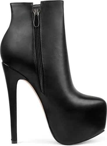 Miniatura 6 de JOY IN LOVE Botines de plataforma para mujer, zapatos de tacón alto con cremallera, botines cortos