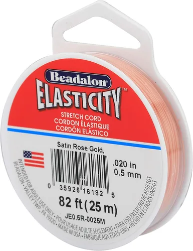 Miniatura 34 de Beadalon Elasticity - Cordón elástico (0,8 mm, 5 m), transparente