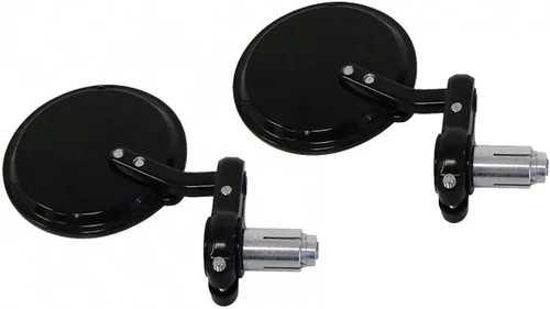 Miniatura 5 de 1 par negro CNC redondo Billet Bar lente convexa manillar extremo motocicleta espejos compatibles para 2019 Ducati Scrambler Cafe Racer