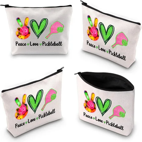 Miniatura 6 de XYANFA Bolsa de cosméticos Pickleball - Multicolor, grande - Regalo para mujer - Impermeable, ligera, portátil