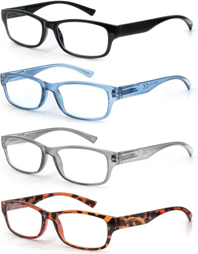 Miniatura 4 de HEEYYOK Readers For Wome Reading Glasses Womem For Small Face Square Cheaters Reading Glasses Womens Lightweight 4-Pack Paquete de 4