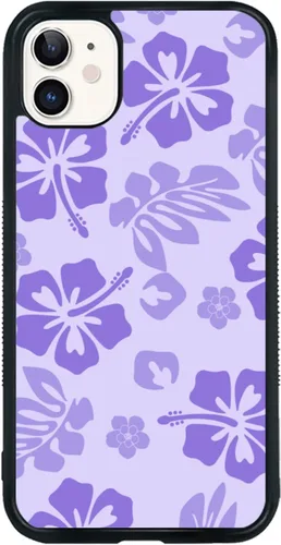 Miniatura 30 de FANXI Funda de teléfono de hibisco azul compatible con iPhone 11 de 6.1 pulgadas, funda protectora a prueba de golpes de TPU con bonita flor azul