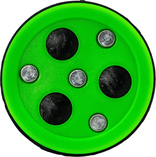 Franklin Sports NHL - Disco de hockey callejero X3 Roll-a-Puck al aire libre - Disco de hockey callejero tamaño oficial - Verde