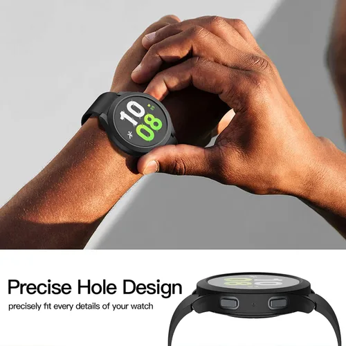 Miniatura 3 de Langboom Funda rígida negra compatible con Samsung Galaxy Watch 5 Galaxy Watch 4 de 1.732 pulgadas (1.732 in) con protector de pantalla, protector